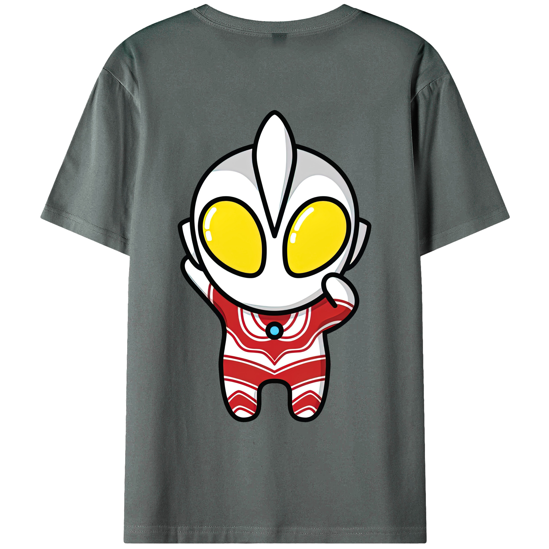 （画像用） ウルトラマン Ultraman 綿100％ メンズ半袖Tシャツ（バックプリント） 通気性